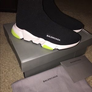 Women’s lime green/black trainers